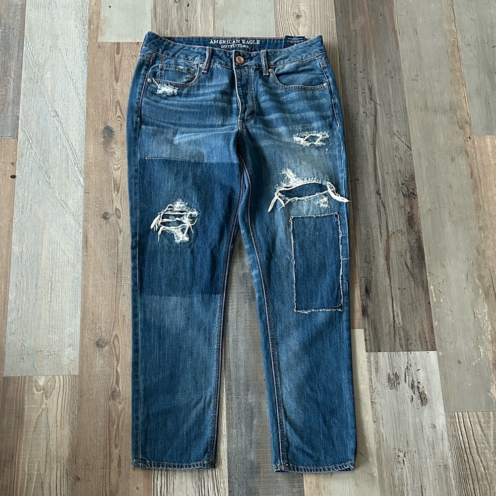 American Eagle Outfitters Tomgirl Shadow Patched Blues